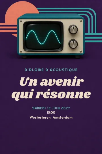 Invitation avec le modèle Diplôme d’acoustique
