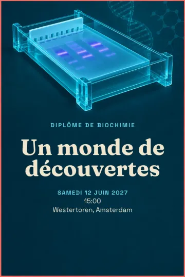 Invitation avec le modèle Diplôme de biochimie
