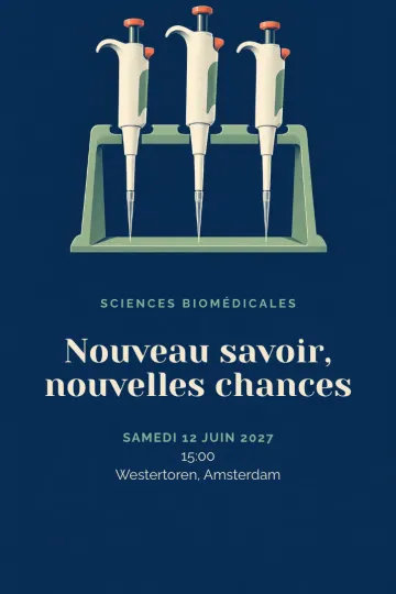 Invitation avec le modèle Sciences biomédicales