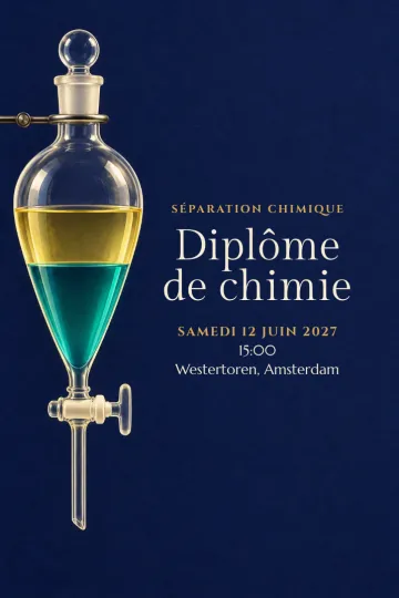 Invitation avec le modèle Séparation chimique