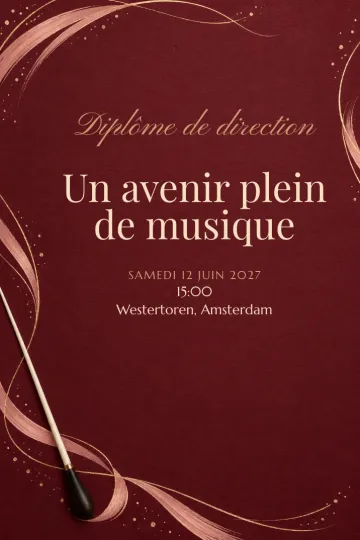 Invitation avec le modèle Diplôme de direction