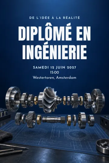 Invitation avec le modèle La précision diplômée