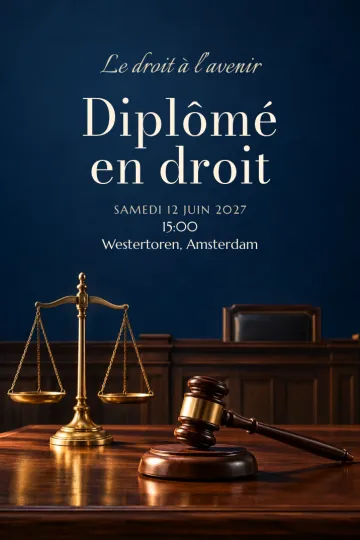 Invitation avec le modèle Le droit à l'avenir