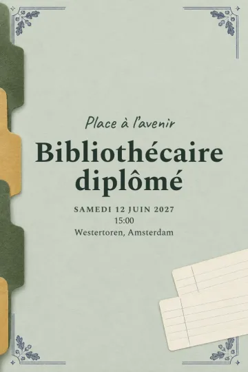 Invitation avec le modèle Sciences des bibliothèques