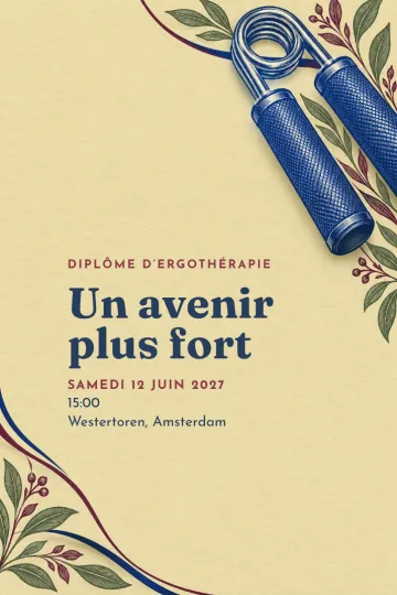 Invitation avec le modèle Diplôme d’ergothérapie