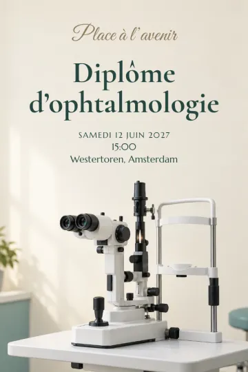 Invitation avec le modèle Ophtalmologie