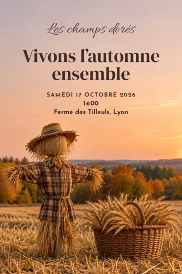 Invitation avec le modèle Les champs dorés