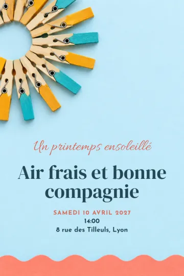 Invitation avec le modèle Un printemps ensoleillé