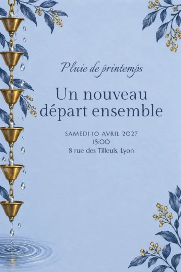 Invitation avec le modèle Fête sous la pluie