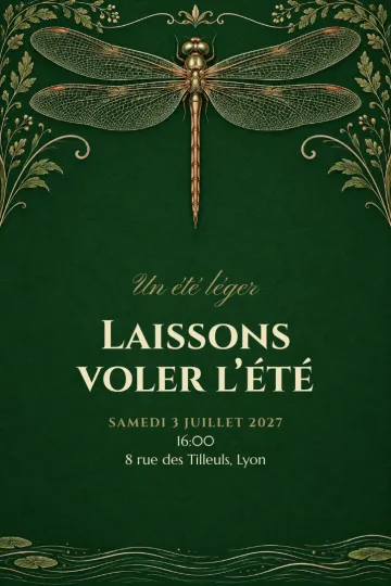 Invitation avec le modèle Un été léger