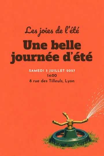 Invitation avec le modèle Joie d'été