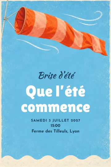 Invitation avec le modèle Brise d’été