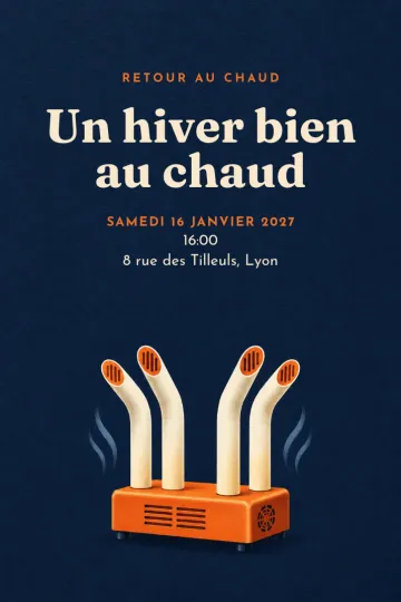 Invitation avec le modèle Retour au chaud
