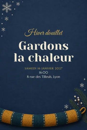 Invitation avec le modèle Hiver douillet