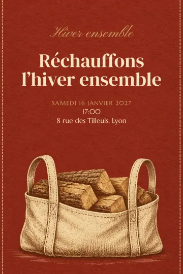Invitation avec le modèle Hiver ensemble
