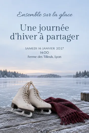 Invitation avec le modèle Ensemble sur la glace