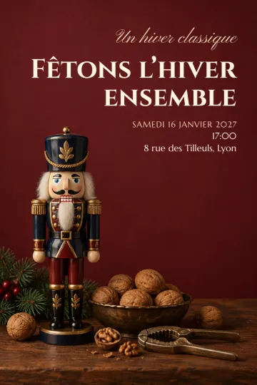 Invitation avec le modèle Un hiver classique
