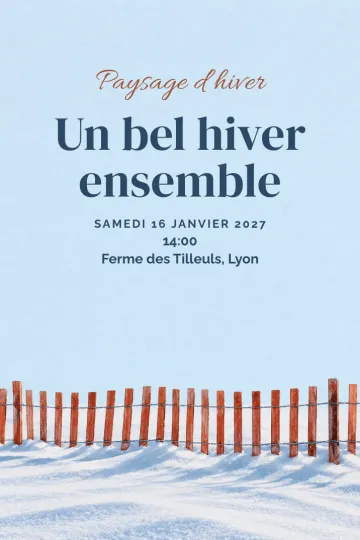 Invitation avec le modèle Paysage d’hiver