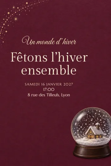 Invitation avec le modèle Un monde d'hiver