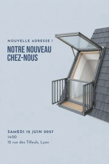 Invitation avec le modèle Ouvert sur l’extérieur