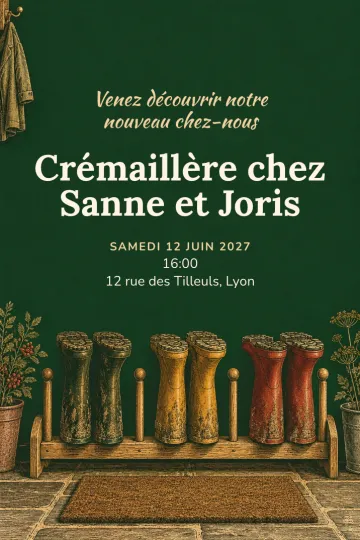 Invitation avec le modèle Les bottes sont prêtes