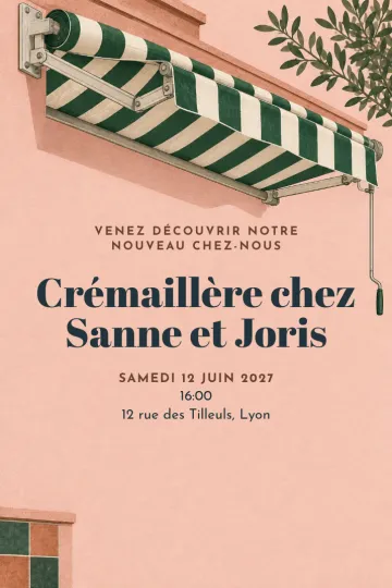 Invitation avec le modèle Notre nouveau store