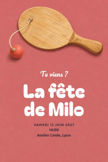 Invitation avec le modèle Tape et retour