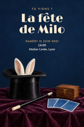 Invitation avec le modèle Boîte de magie