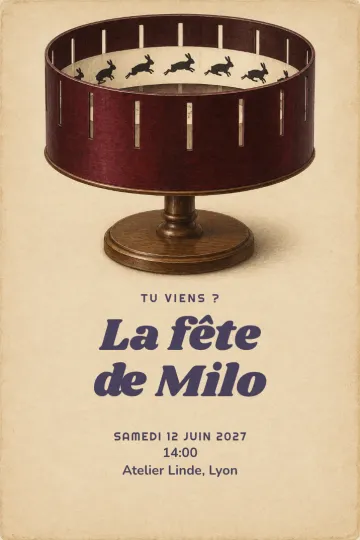 Invitation avec le modèle Images en mouvement