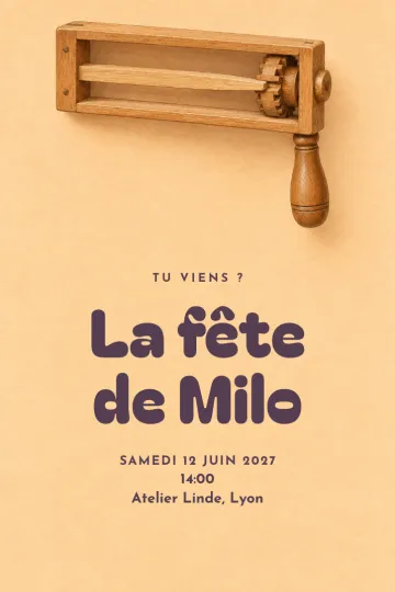 Invitation avec le modèle Rythme de crécelle