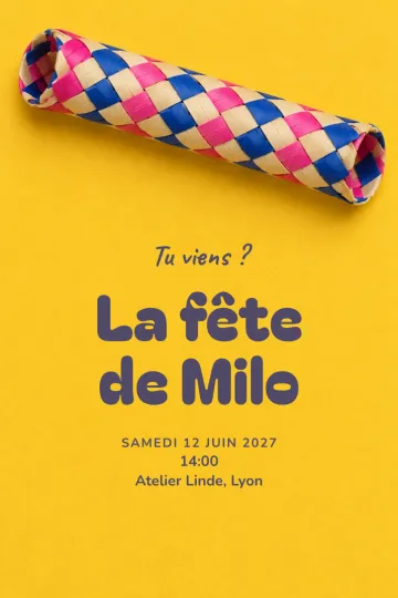 Invitation avec le modèle Jeu tressé