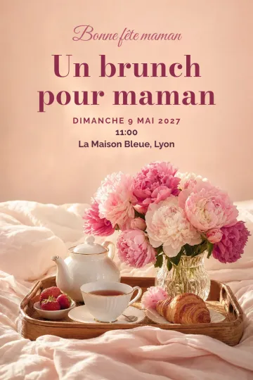 Invitation avec le modèle Fête des mères