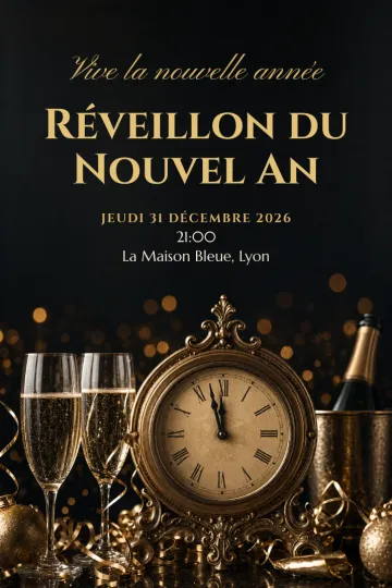 Invitation avec le modèle Compte à rebours