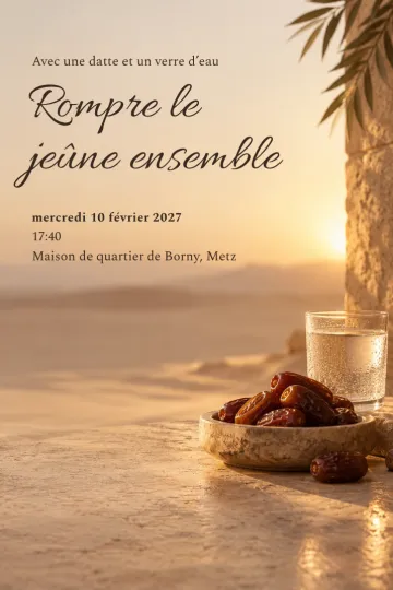 Invitation Fêtes de l’année, modèle Dattes au coucher du soleil