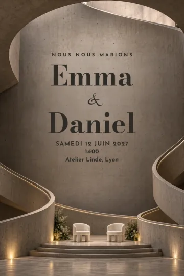 Invitation avec le modèle Vœux sous la spirale