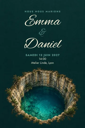 Invitation avec le modèle Profondément liés