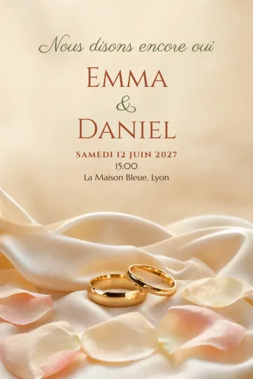Invitation avec le modèle Renouvellement des vœux