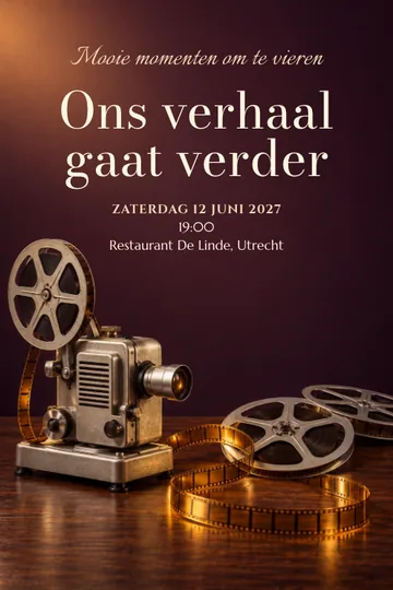 Uitnodiging met het ontwerp Jaren in beeld