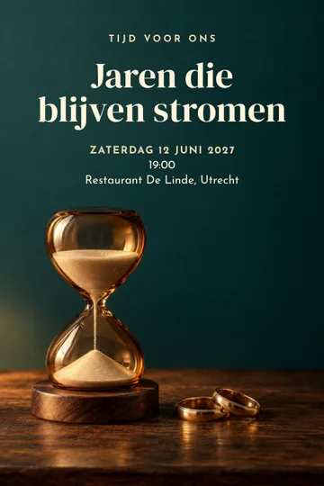 Uitnodiging met het ontwerp Tijd voor ons