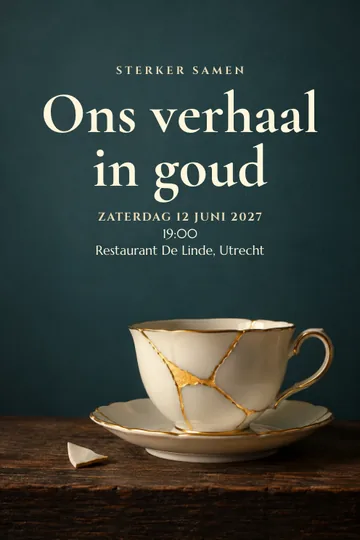 Uitnodiging met het ontwerp Sterker samen