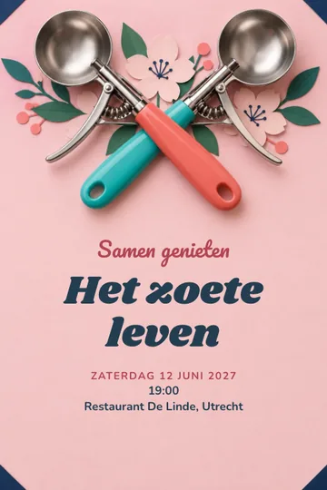 Uitnodiging met het ontwerp Samen scheppen