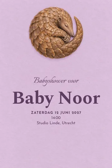 Uitnodiging met het ontwerp Zacht beschermd