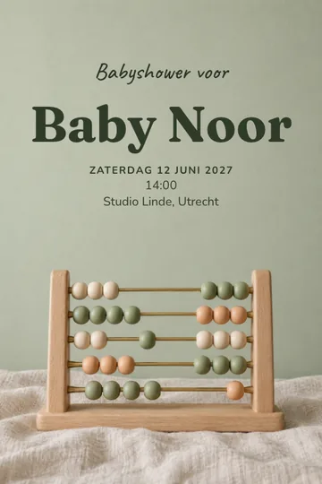 Uitnodiging met het ontwerp Zacht telraam