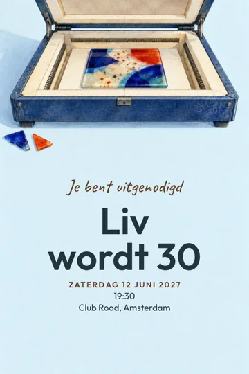 Uitnodiging met het ontwerp Glas uit de oven