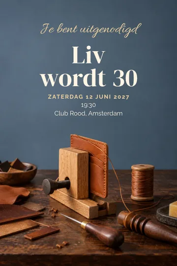 Uitnodiging met het ontwerp Leeratelier