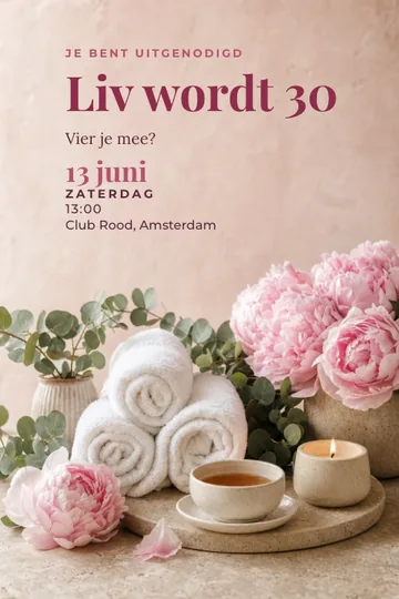 Uitnodiging met het ontwerp Verwendag