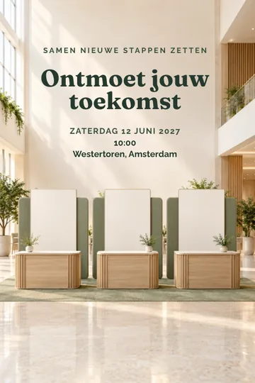 Uitnodiging met het ontwerp Nieuwe kansen