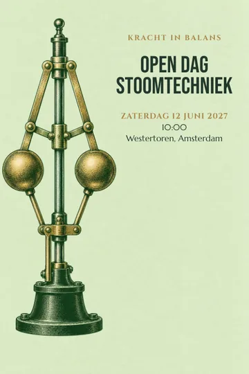 Uitnodiging met het ontwerp Stoomtechniek