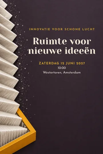 Uitnodiging met het ontwerp Schone lucht innovatie