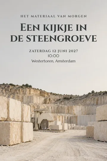 Uitnodiging met het ontwerp Het materiaal van morgen
